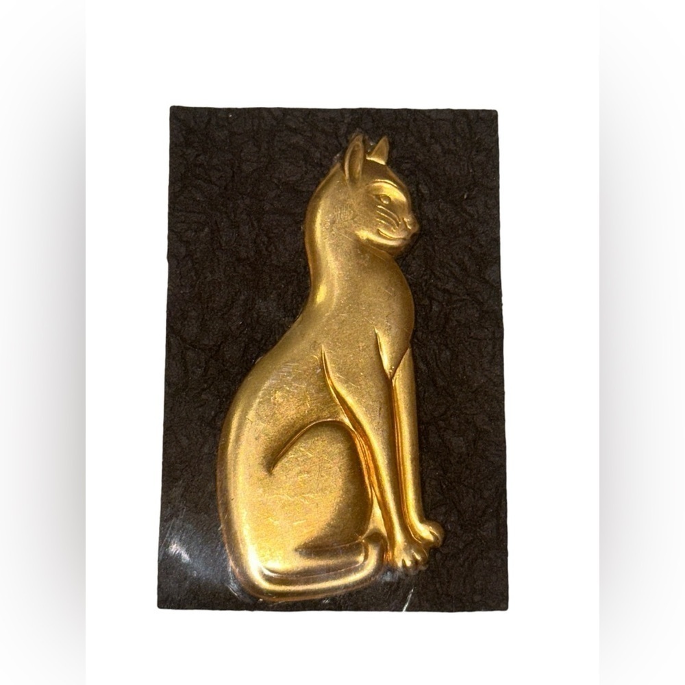 Golden Cat handmade Greeting Card - Blank